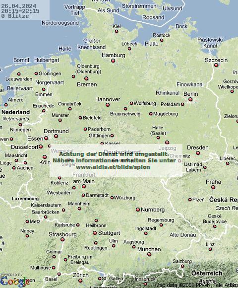 Şimşek-Yıldırım Almanya 20:15 UTC Cu, 26.04.2024