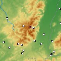 Nearby Forecast Locations - Vosges Dağları - Harita