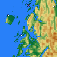 Nearby Forecast Locations - Tjøtta - Harita