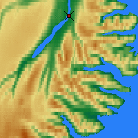 Nearby Forecast Locations - Egilsstaðir - Harita