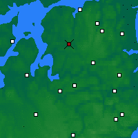 Nearby Forecast Locations - Aalestrup - Harita