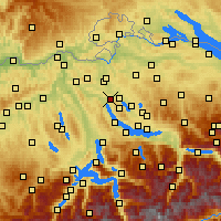 Nearby Forecast Locations - Zürih - Harita