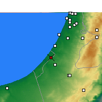 Nearby Forecast Locations - Gazze - Harita