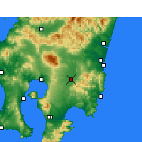 Nearby Forecast Locations - Miyakonojō - Harita