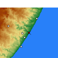 Nearby Forecast Locations - Port Shepstone - Harita