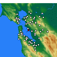 Nearby Forecast Locations - Oakland - Harita