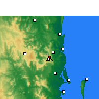 Nearby Forecast Locations - Baroon Pocket Dam - Harita