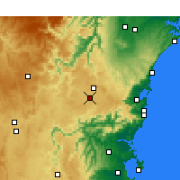 Nearby Forecast Locations - Moss Vale - Harita