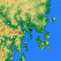 Nearby Forecast Locations - Hobart - Harita