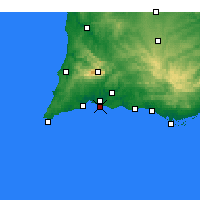 Nearby Forecast Locations - Praia da Rocha - Harita