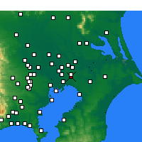 Nearby Forecast Locations - Kamagaya - Harita