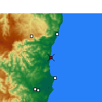 Nearby Forecast Locations - Nambucca Heads - Harita