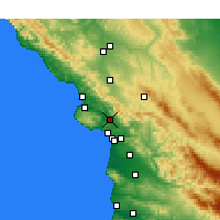 Nearby Forecast Locations - San Luis Obispo - Harita