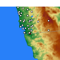 Nearby Forecast Locations - Tijuana - Harita