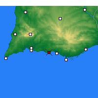 Nearby Forecast Locations - Albufeira - Harita