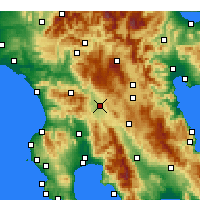 Nearby Forecast Locations - Megalopolis - Harita
