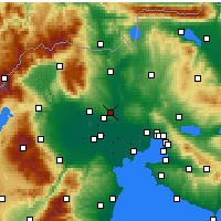 Nearby Forecast Locations - Koufalia - Harita