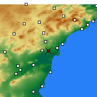 Nearby Forecast Locations - Elche - Harita