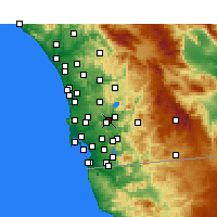 Nearby Forecast Locations - San Diego/Gil. - Harita