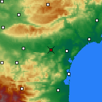 Nearby Forecast Locations - Lézignan-Corbières - Harita