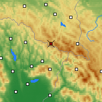 Nearby Forecast Locations - Żubracze - Harita