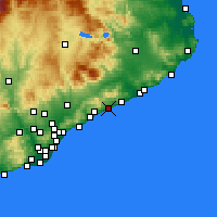 Nearby Forecast Locations - Canet de Mar - Harita