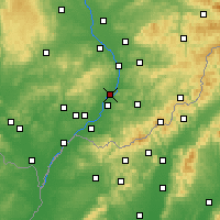 Nearby Forecast Locations - Uherské Hradiště - Harita