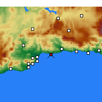 Nearby Forecast Locations - Rincón de la Victoria - Harita