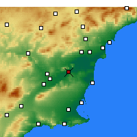 Nearby Forecast Locations - Orihuela - Harita