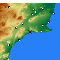 Nearby Forecast Locations - Mazarrón - Harita