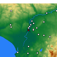 Nearby Forecast Locations - Coria del Río - Harita