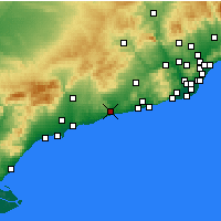 Nearby Forecast Locations - El Vendrell - Harita