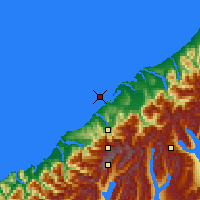 Nearby Forecast Locations - Ōkārito - Harita