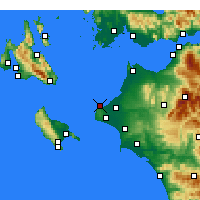 Nearby Forecast Locations - Kastro-Kyllini - Harita