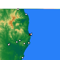Nearby Forecast Locations - Byron Bay - Harita