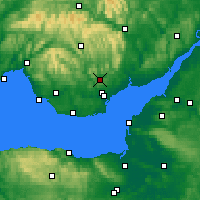Nearby Forecast Locations - Caerphilly - Harita