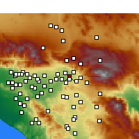Nearby Forecast Locations - San Bernardino - Harita