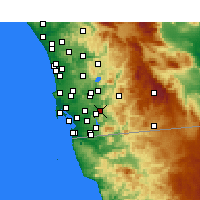 Nearby Forecast Locations - El Cajon - Harita