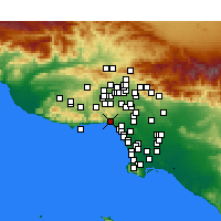 Nearby Forecast Locations - Pacific Palisades - Harita