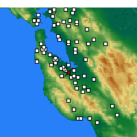 Nearby Forecast Locations - Palo Alto - Harita
