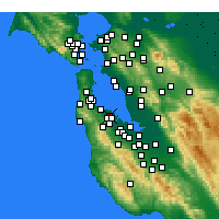 Nearby Forecast Locations - San Mateo - Harita