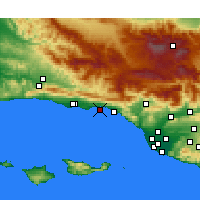 Nearby Forecast Locations - Santa Barbara - Harita