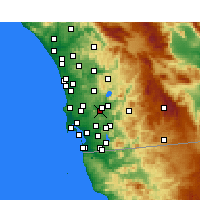 Nearby Forecast Locations - Santee - Harita