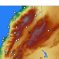 Nearby Forecast Locations - Baalbek - Harita