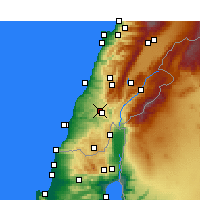 Nearby Forecast Locations - Nebatiye - Harita