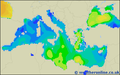 Balearik Adaları - Dalga Yükseklikleri - Cu, 31 Mar, 09:00 EET