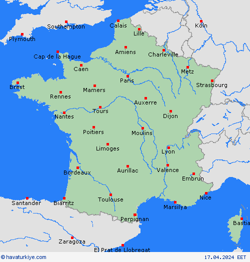  Fransa Avrupa Tahmin Haritaları