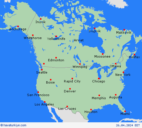   Kuzey Amerika Tahmin Haritaları
