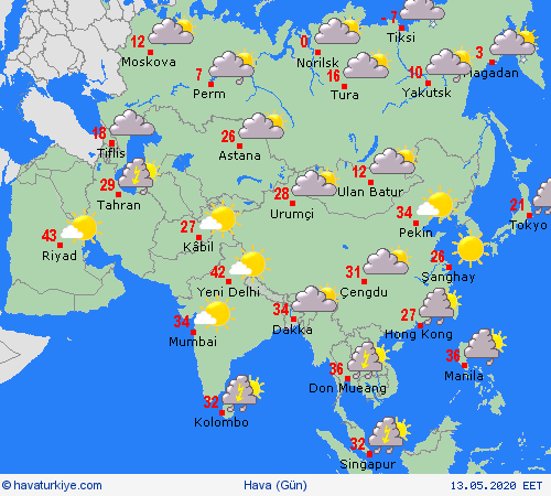 genel açıklama  Asya Tahmin Haritaları