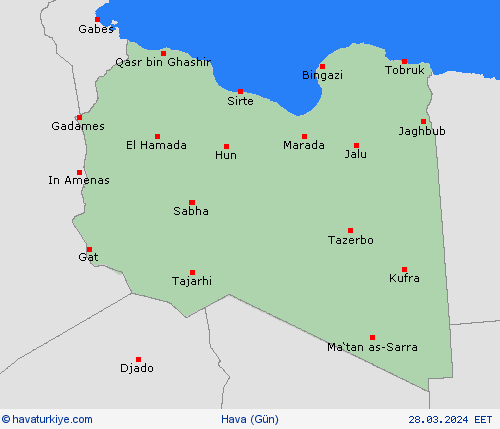 genel açıklama Libya Afrika Tahmin Haritaları